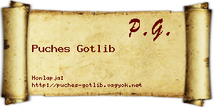 Puches Gotlib névjegykártya